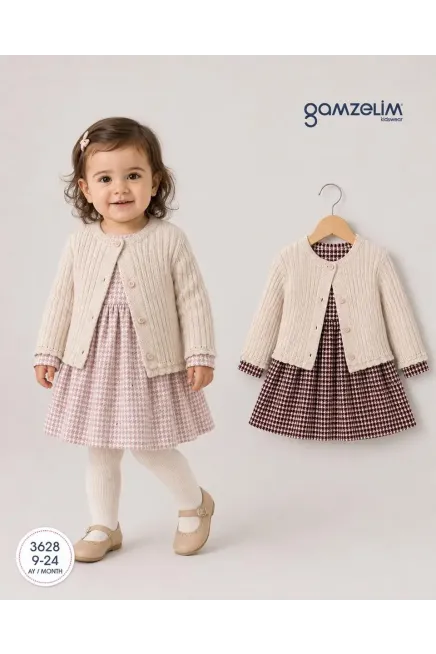 9-24 MONTH Girl DRESS WITH CARDIGAN