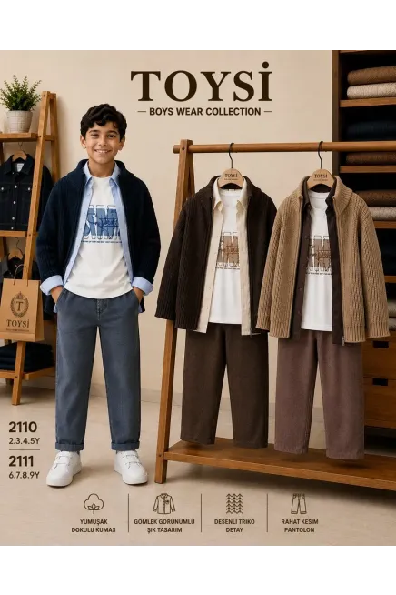 2-5 YEAR Boy PANT SUIT WITH CARDIGAN