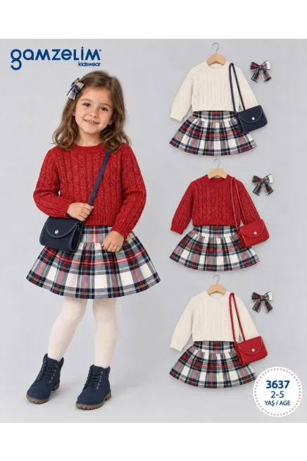 2-5 YEAR Girl DRESS WITH CARDIGAN