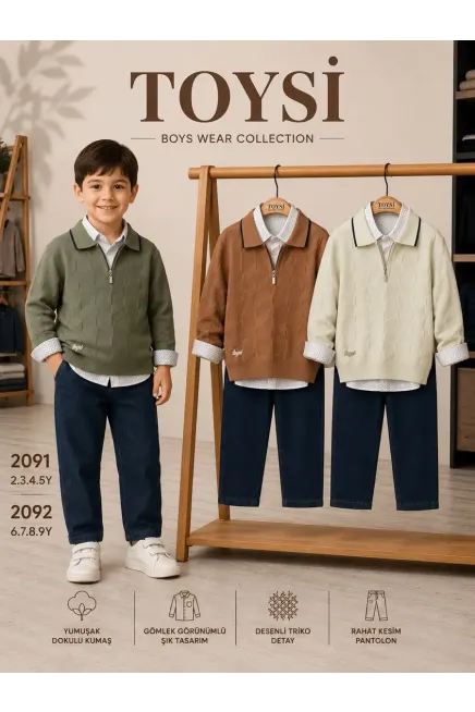 2-5 YEAR Boy PANT SUIT WITH CARDIGAN