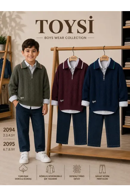 2-5 YEAR Boy PANT SUIT WITH CARDIGAN