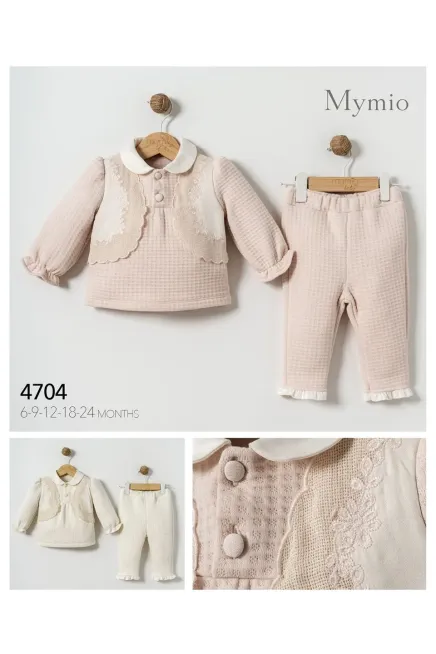 6-24 MONTH Girl PANT SUIT WITH SWEATSHIRT