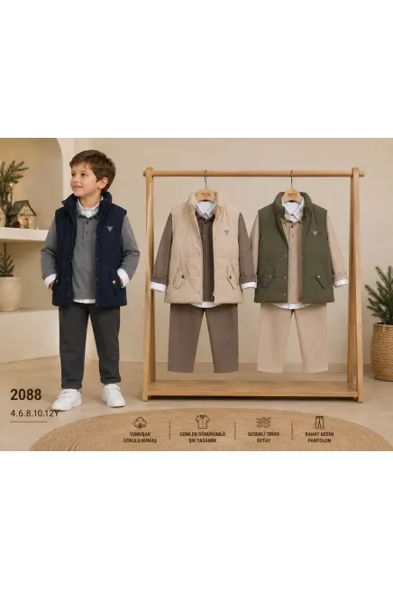 4-12 YEAR Boy PANT SUIT WITH VEST