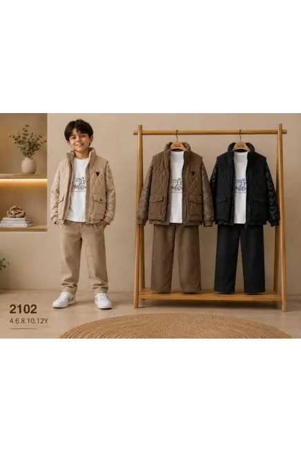 4-12 YEAR Boy PANT SUIT WITH VEST