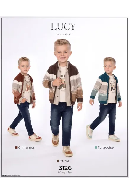 2-5 YEAR Boy PANT SUIT WITH CARDIGAN