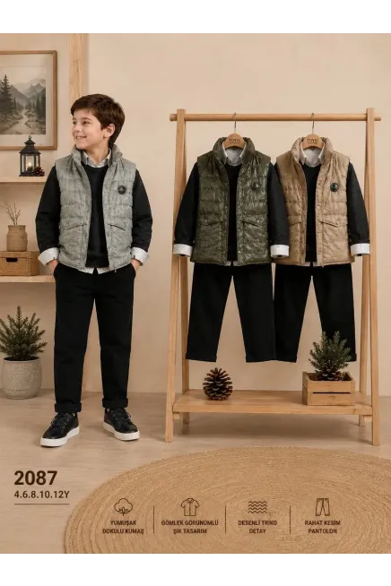 4-12 YEAR Boy PANT SUIT WITH VEST