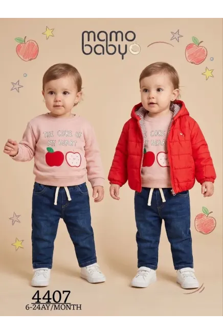 Montlu Sweatshırtlu Pantolonlu Takım