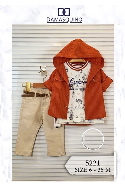 6-36 MONTH Boy PANT SUIT WITH SHIRT&T-SHIRT