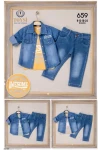 9-24 MONTH Boy PANT SUIT WITH SHIRT&T-SHIRT