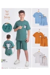 Baskılı Tişörtlü Şortlu Takım