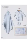 Bornozlu Havlulu Terlikli Set