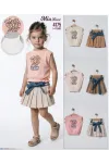 1-4 YEAR Girl SKIRT SET WITH BLOUSE