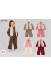 Yelekli Sweatshırtlu Pantolonlu Takım