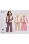 Yelekli Sweatshırtlu Pantolonlu Takım