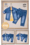 9-24 MONTH Boy PANT SUIT WITH SHIRT&T-SHIRT